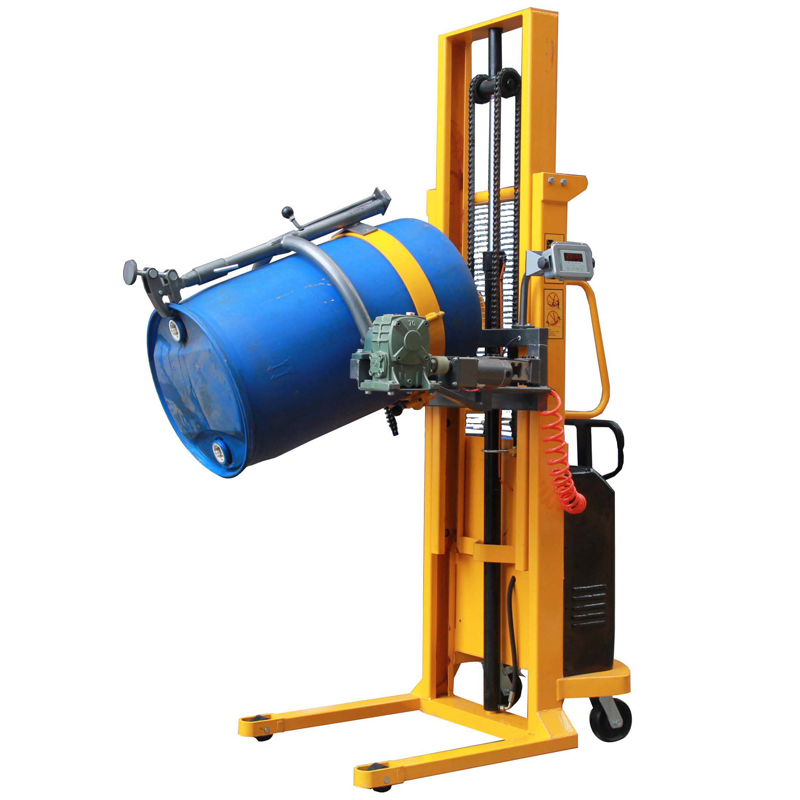 半電動油桶堆高車